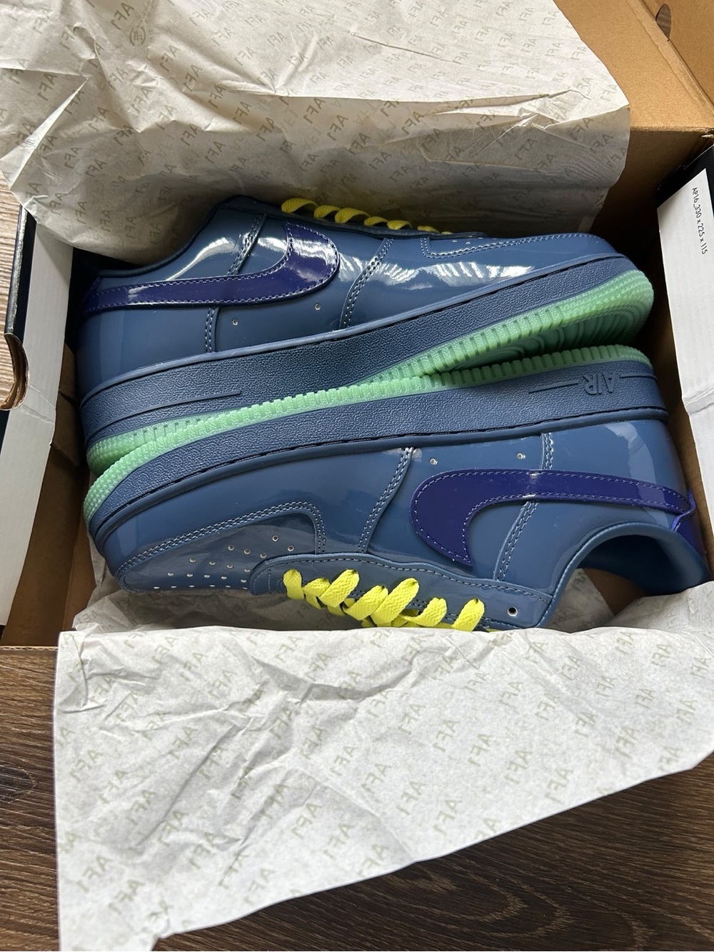 Nike af1 Patent Leather Mystic Navy Grape Ice